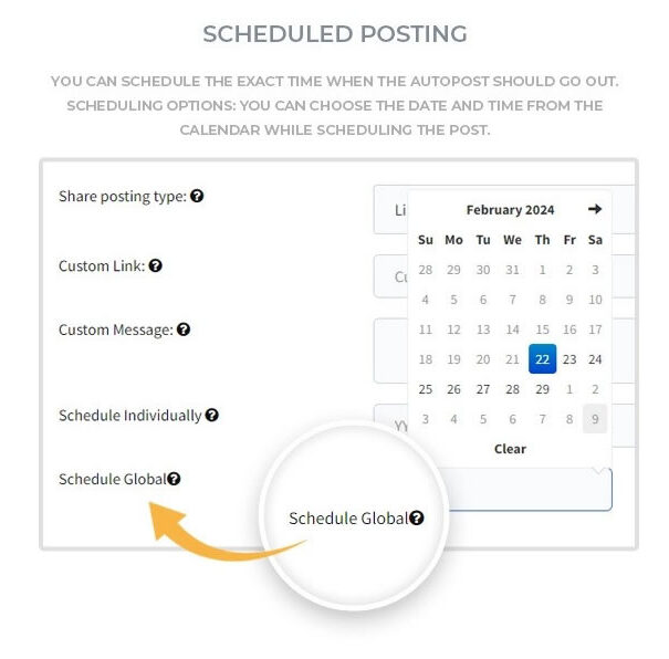 Schedule posts with SociShare Social Media Management