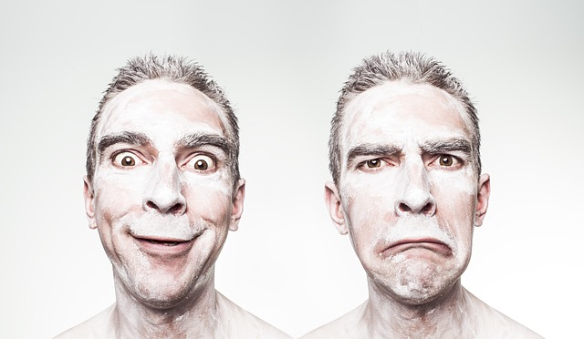 Man with two expressive facial expressions, SociShare, Social Media Management