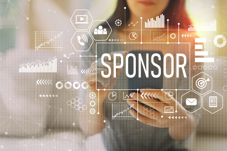 Person using smartphone for sponsorship concept, SociShare, Social Media Management