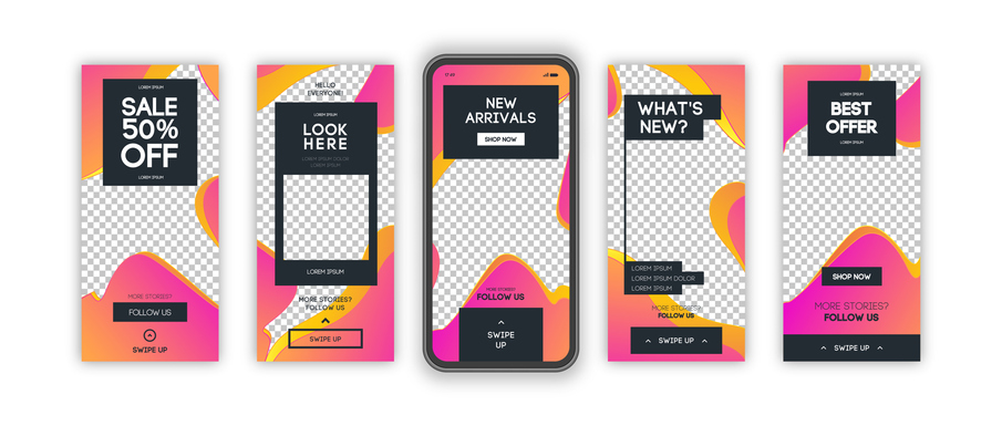 Colorful social media promotion templates, SociShare, Social Media Management