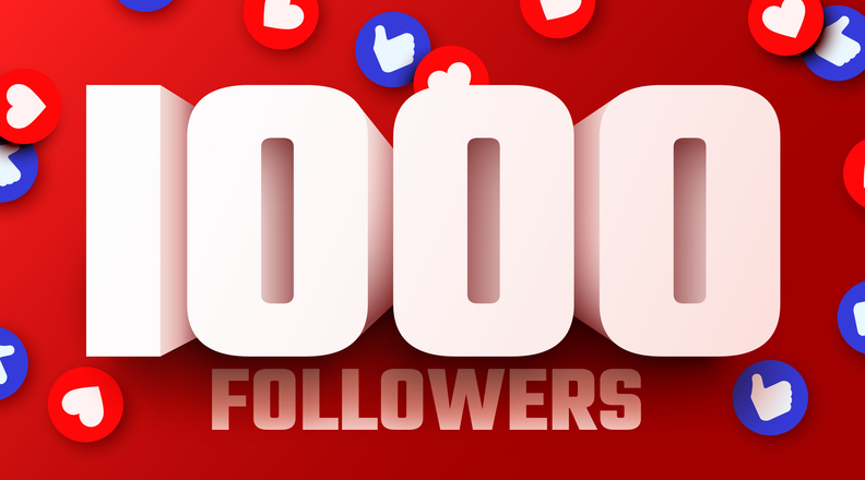 1,000 Followers Celebration with Icons, SociShare, Social Media Management