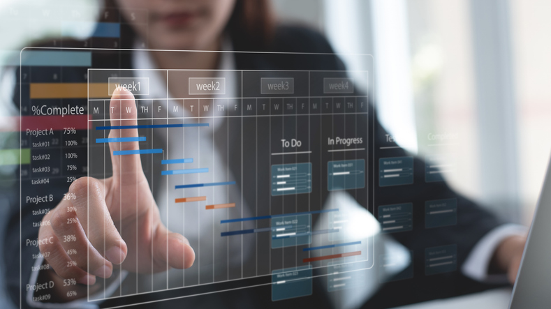 Dashboard interface for project management, SociShare, Social Media Management